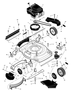 Mower Housing Assembly Diagram and Parts List for 228611X50A 2005 Briggs and Stratton Lawn Mower